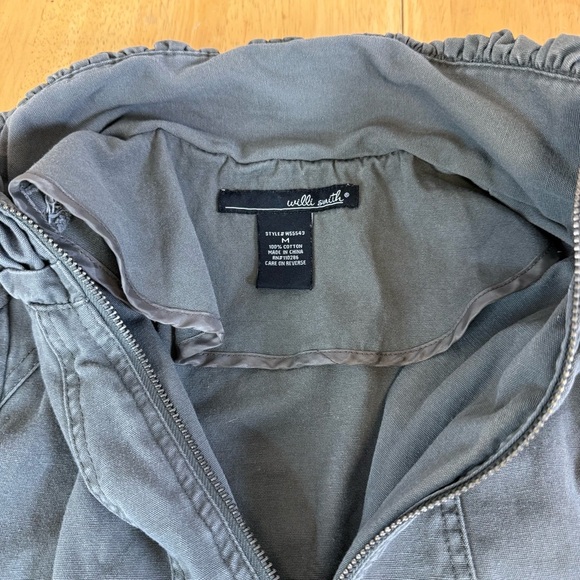 Willi  Smith Women's Size Medium Jacket Utility Zipper Lightweight  Green - Picture 8 of 8